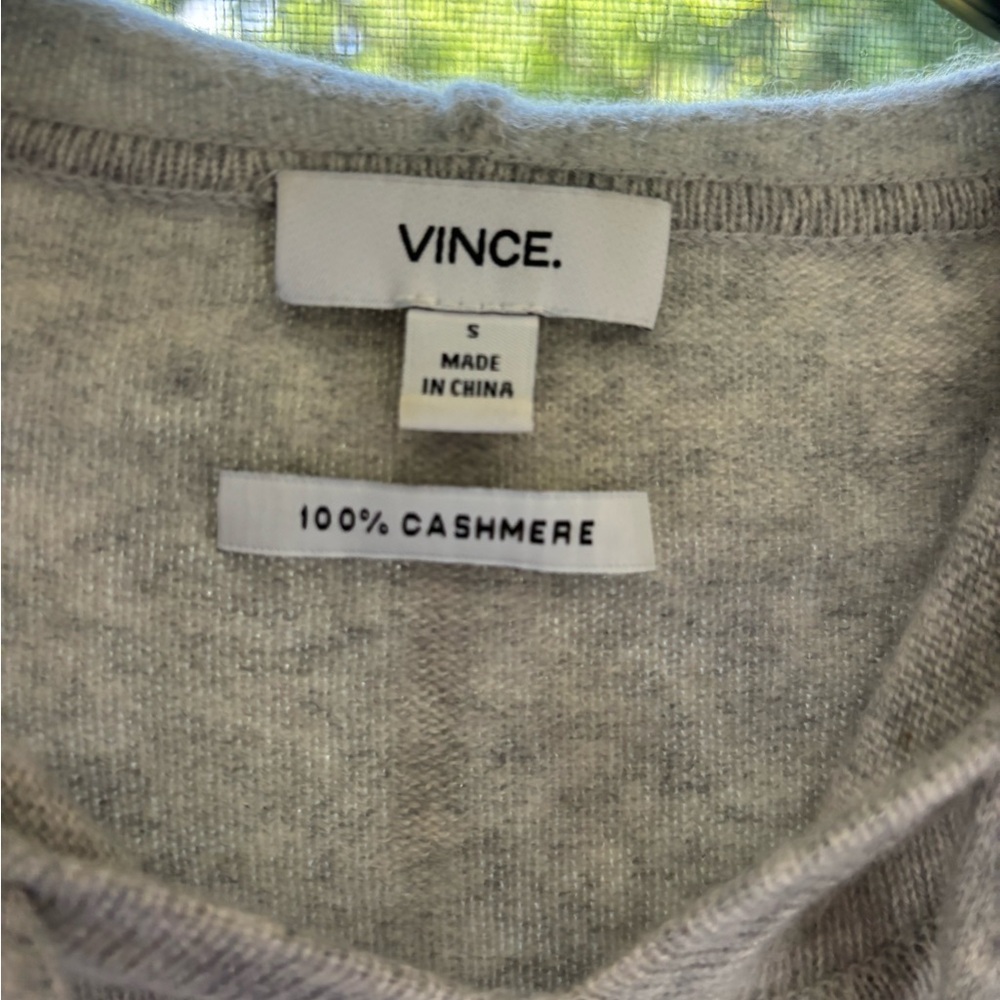Vince Light Gray Cashmere Knitwear